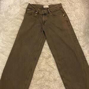 MOTEL rocks Low Rise Parallel Jeans in Dark Chocolate